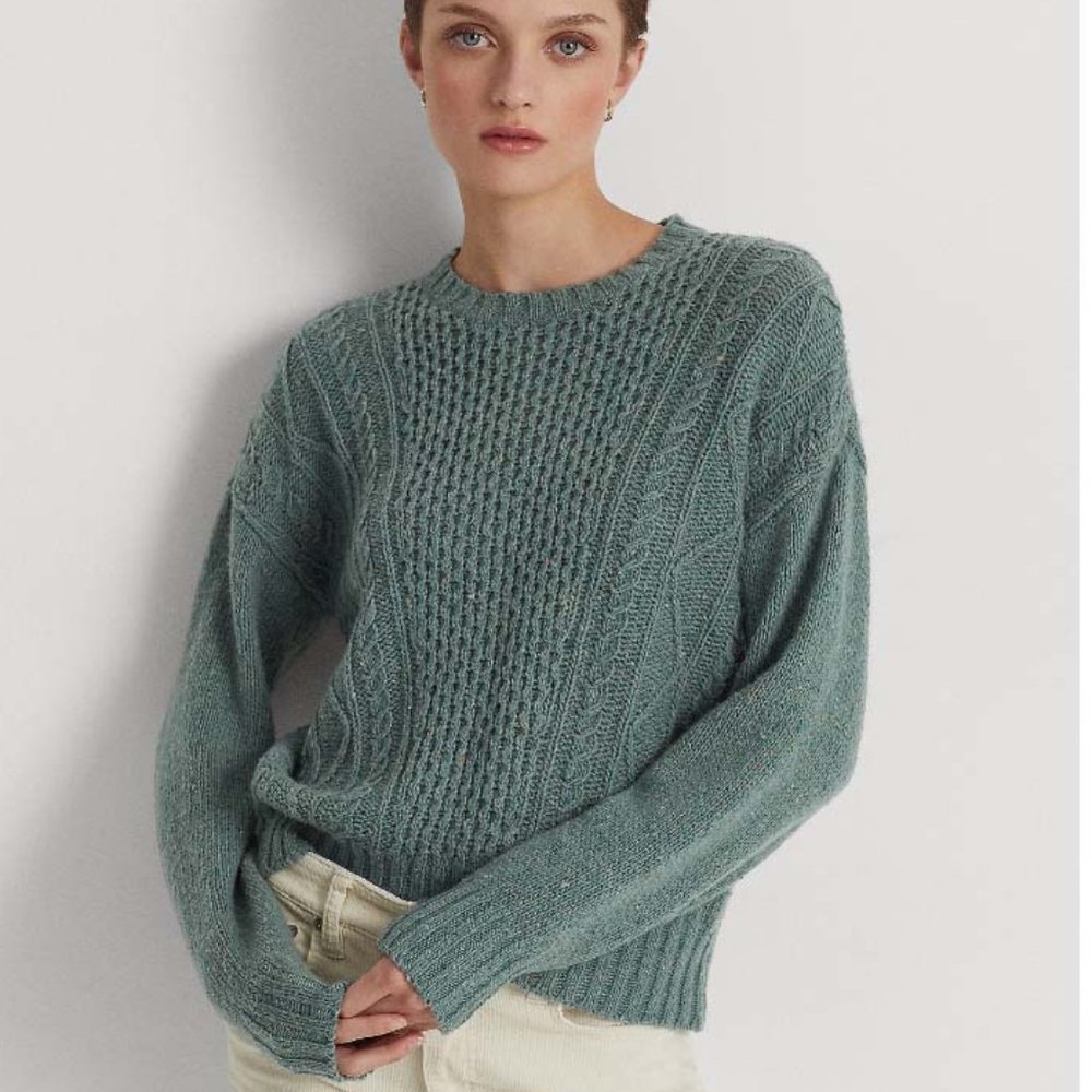 NWT Lauren Ralph Lauren Women's Wool Blend Sweater Large L